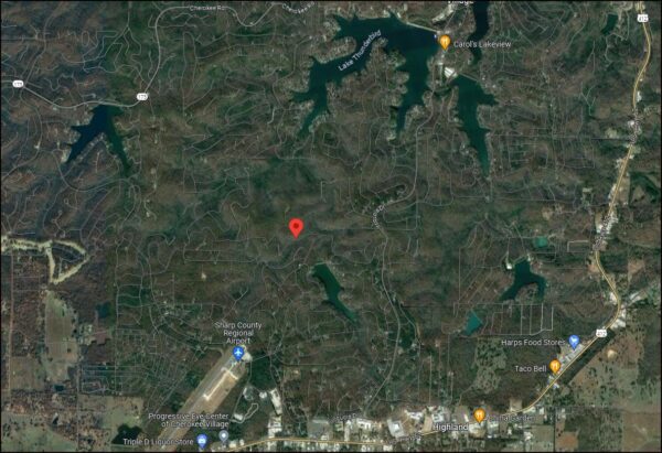 0.36 Acre Wooded Lot In Cherokee Village, AR Backing Forest Near Lake Navajo - Image 4