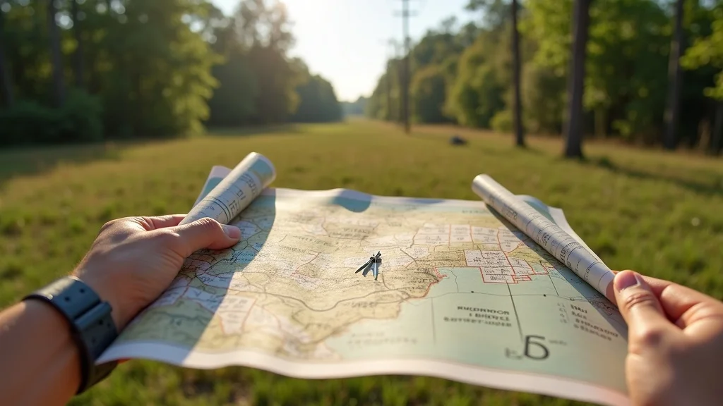 Due diligence for undeveloped land for sale in Cherokee Village - hand holding subdivision map